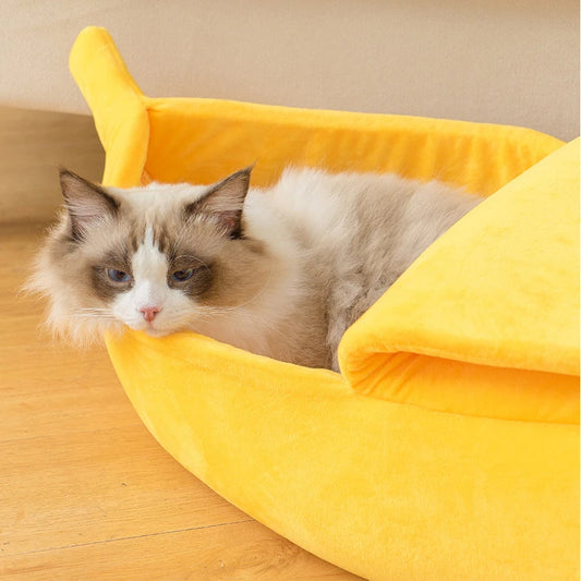 Adorable Banana Cat Bed House